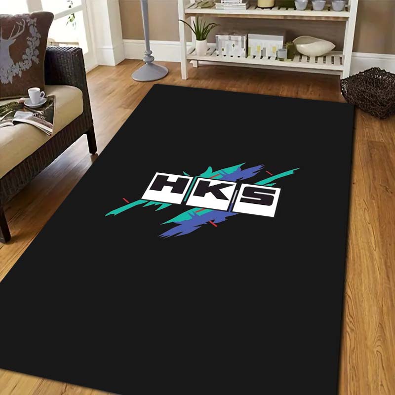 Outdoor Sport Area - 3D 레이싱 H-HKS 프린트 러그 논슬립