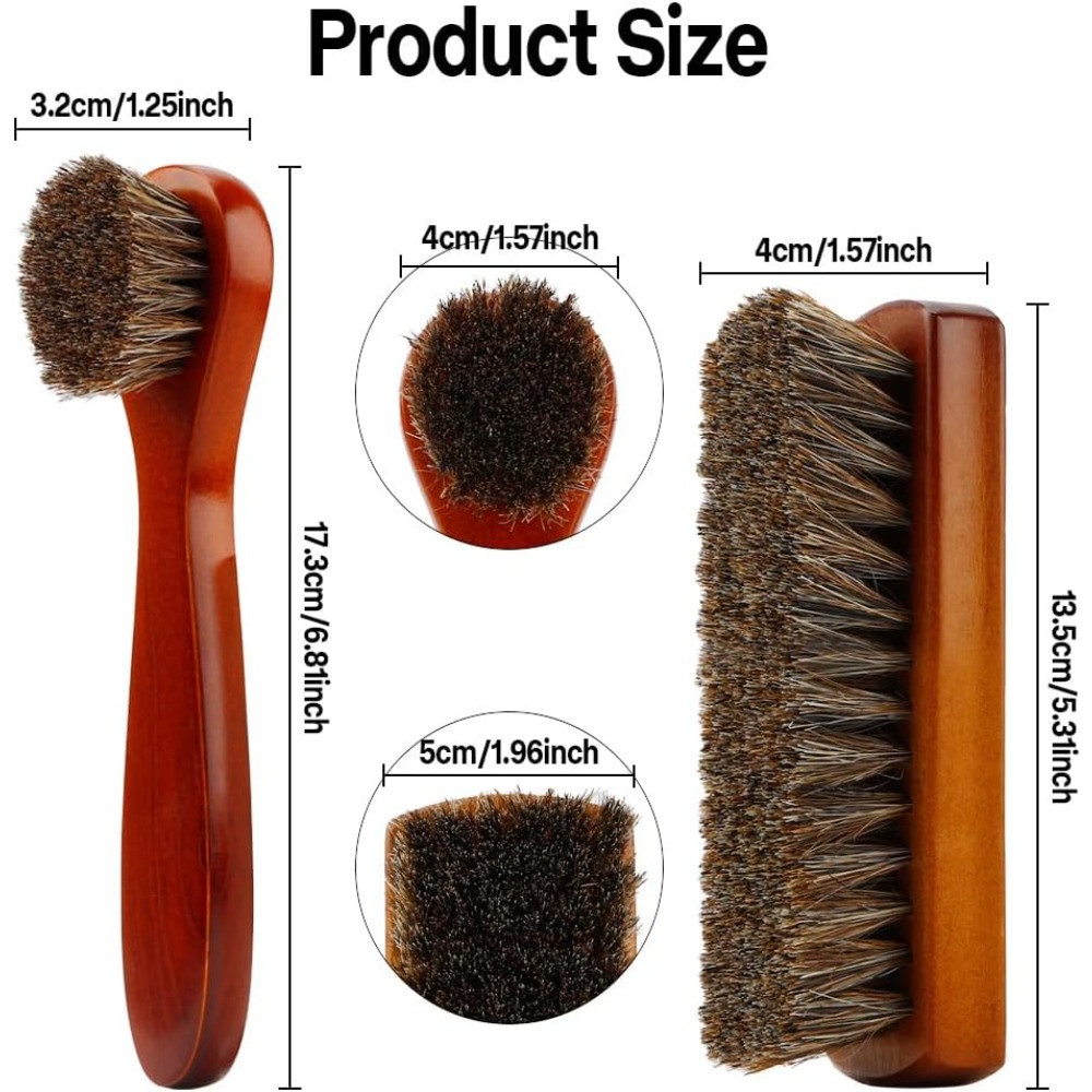 2개 세트 말털 구두솔, 전문가용 가죽 부츠 청소 브러 - Brushing Boot Horse 리뷰 및 가격