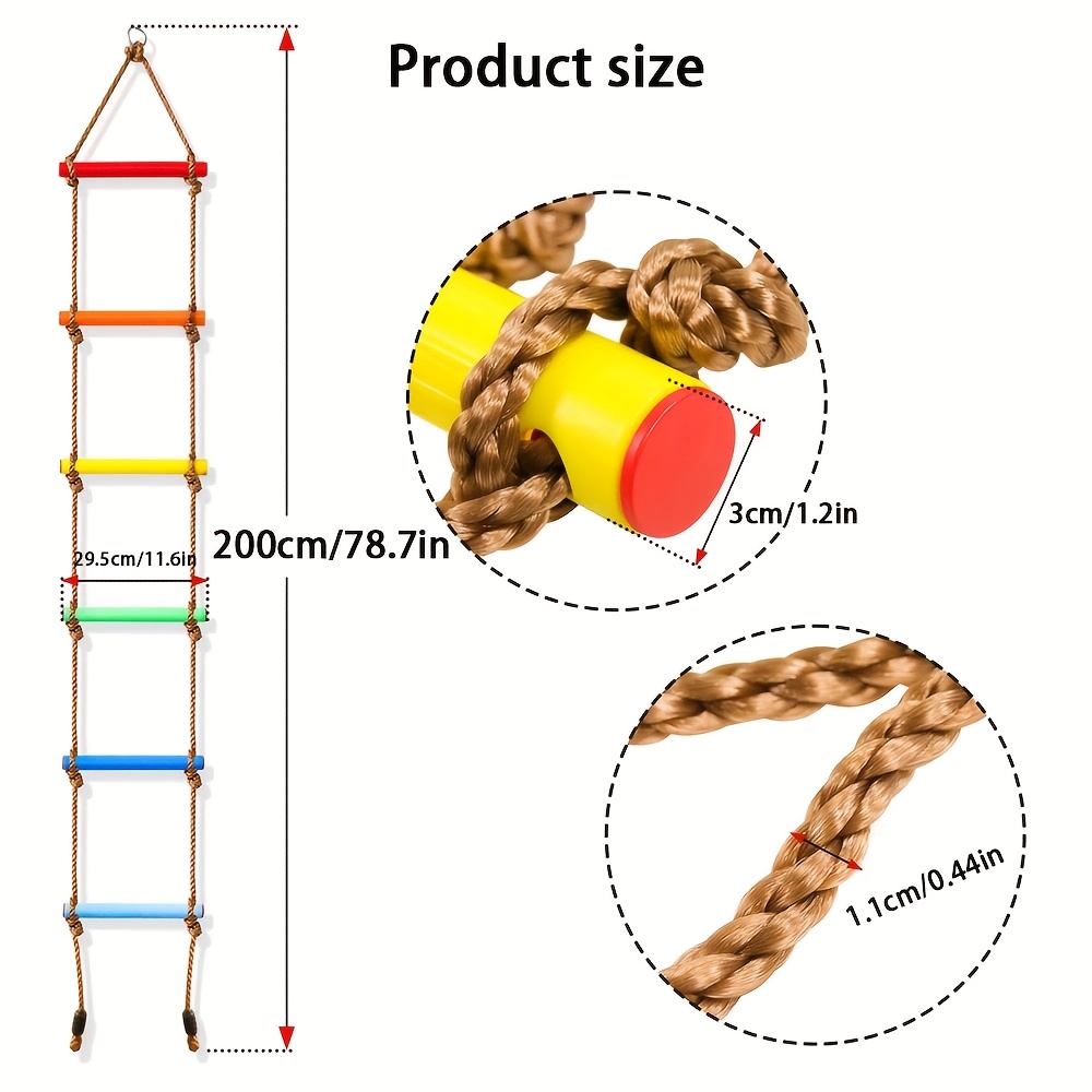 1pc 다채로운 어린이 등반 사다리 스윙 내구성 PE  - Outdoor Sport Climbing Gear 리뷰 및 가격