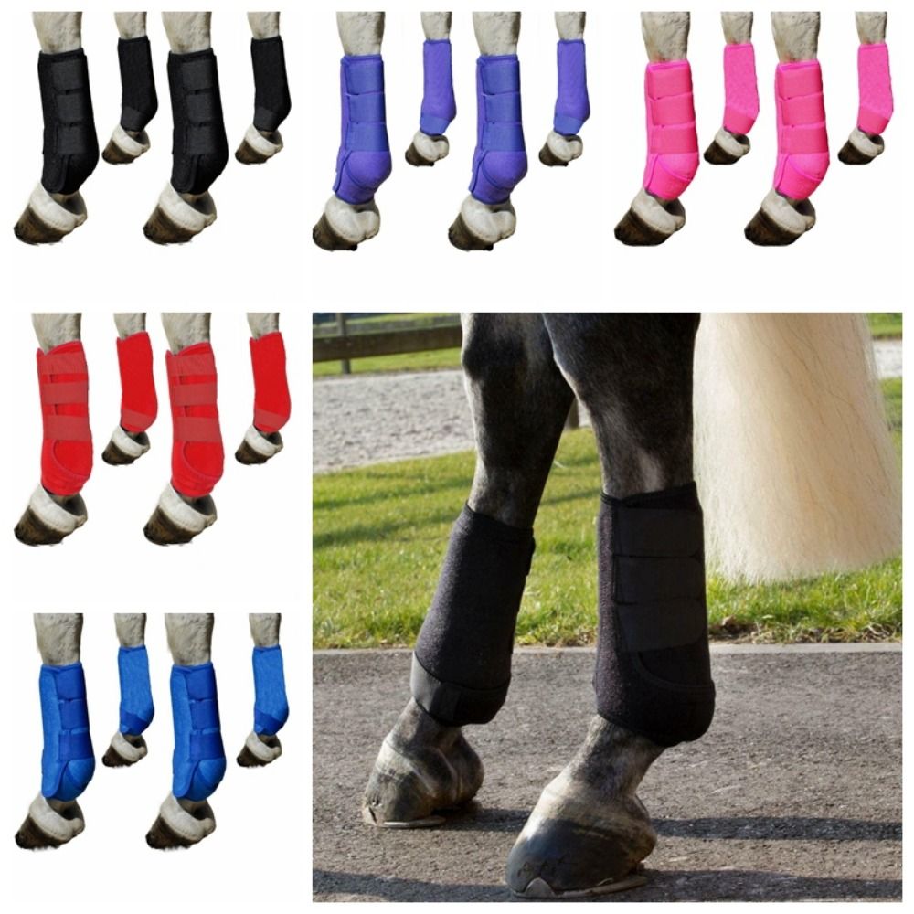 4개/세트 다채로운 색상의 승마 부츠 세트 3가지 사이 - Brushing Boot Horse 리뷰 및 가격