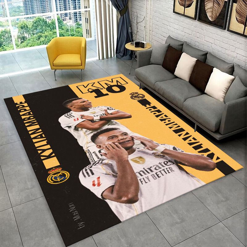 축구 M-Mbappe 스포츠 스타 논슬립 러그 거실,  - Outdoor Sport Area 리뷰 및 가격